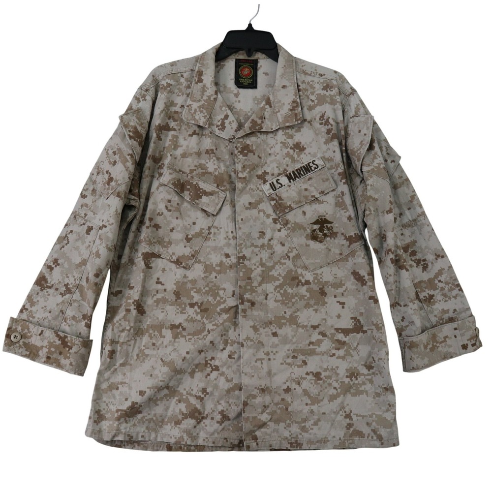 Vintage USMC Desert MARPAT Camo Blouse Women ML EGA Digital Tactical Jacket‎